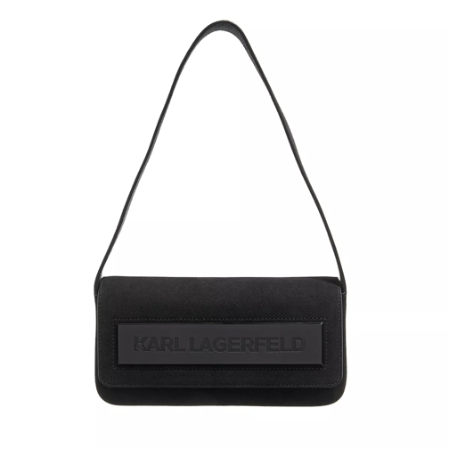 Karl Lagerfeld K/Essential K Md Flap Shb Sued Black Shoulder Bag