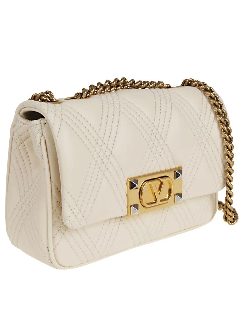 Valentino Garavani Hobo bags Quiltie 67 Small Shoulder Bag in beige
