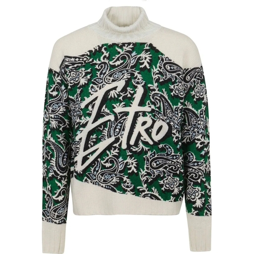 Etro Sweatshirts Etro Ribbed Turtleneck Knit Sweater grün