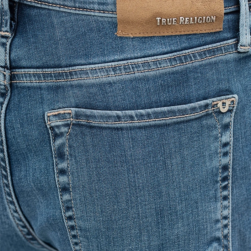 True Religion Jeans - Hohe Leibhöhe- Weites Bein- 5-Pocket-Style- Z blau(Image 5)
