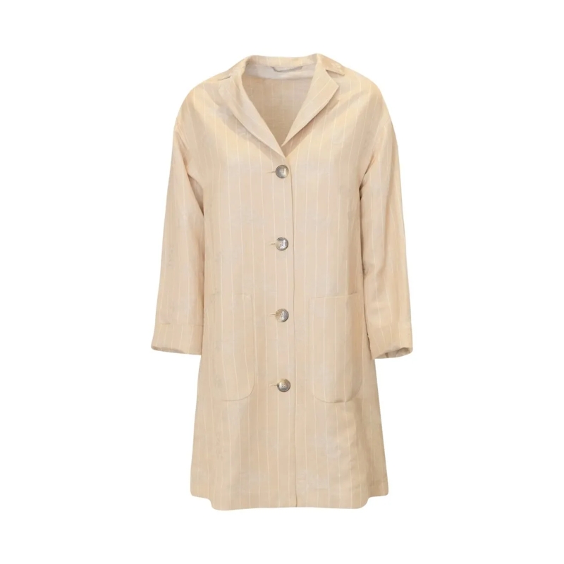 The One Winterjas Antique Pink Viscose Paul Dust Coat Pink