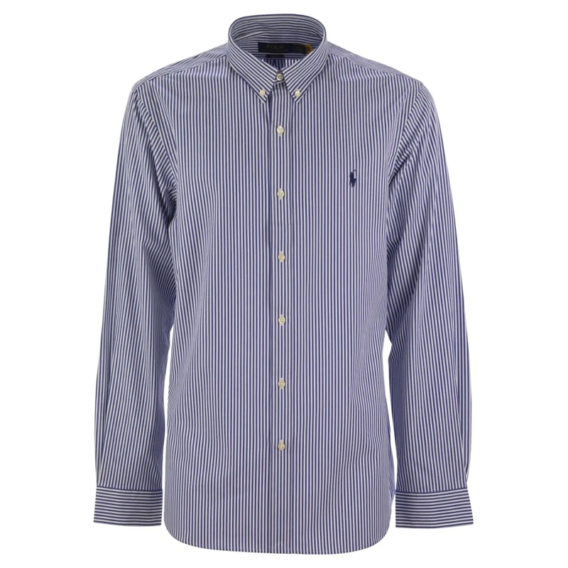 Polo Ralph Lauren Chemise Striped Stretch Poplin Shirt Grey