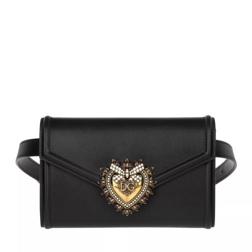 Dolce&Gabbana Devotion Belt Bag Leather Black Belt Bag
