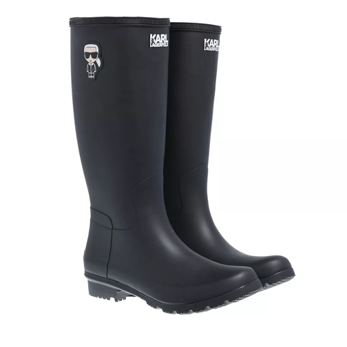 Karl Lagerfeld KALOSH Ikonic Hi Boot Black Stivali da pioggia