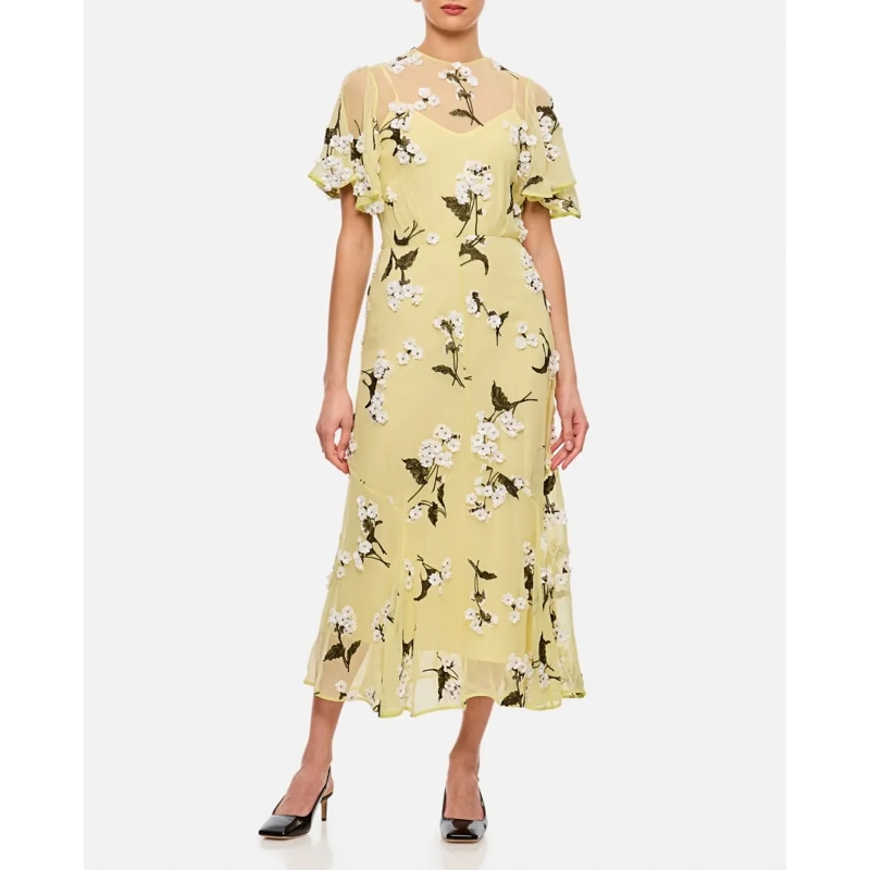 Erdem Midikleid Yellow Midi Cocktail Dress Yellow (Image 2)