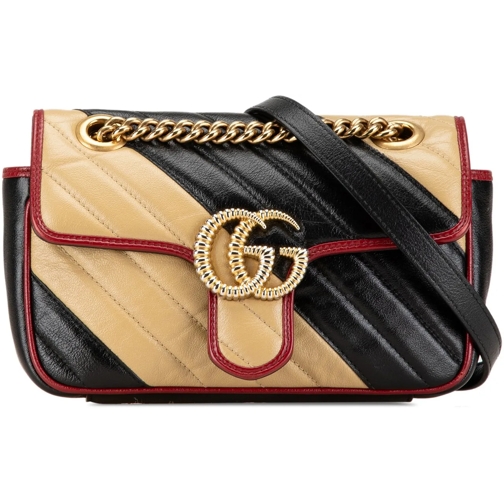 Gucci Sac à bandoulière 2016-2024 Mini GG Marmont Leather Matelasse Torcho braun (Image 2)