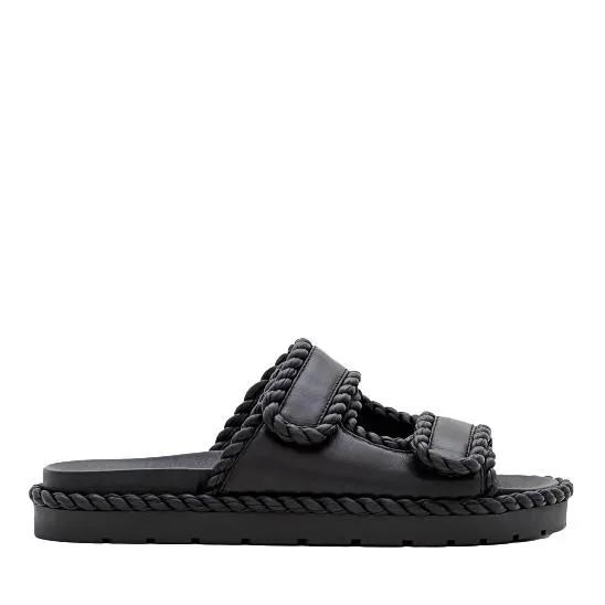 Bottega Veneta Sandalen & Sandaletten - Jack Flat Nappa Sandal - Gr. 39 (EU) - in Schwarz - für Damen