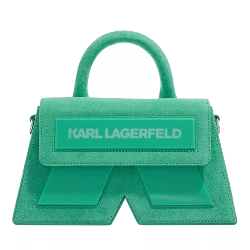 Karl Lagerfeld Icon K Crossbody Suede Basil Green Satchel