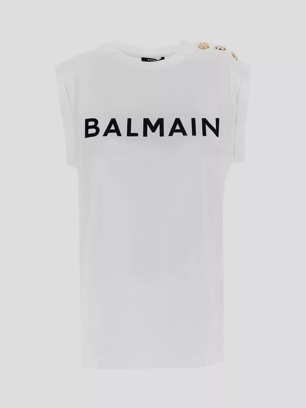 Thumbnail - Balmain - Top White - Größe XS - multi