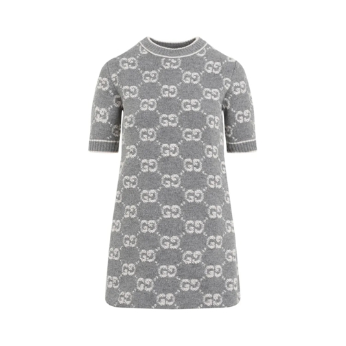 Gucci Mini-Kleider Wool Mini Dress Grey