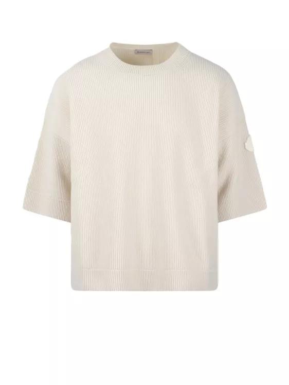 Thumbnail - Moncler - Crewneck Ss Sweater - Größe L - weiß