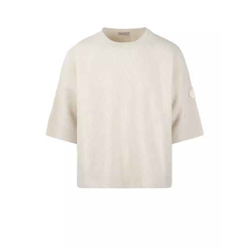 Moncler Crewneck Ss Sweater White 