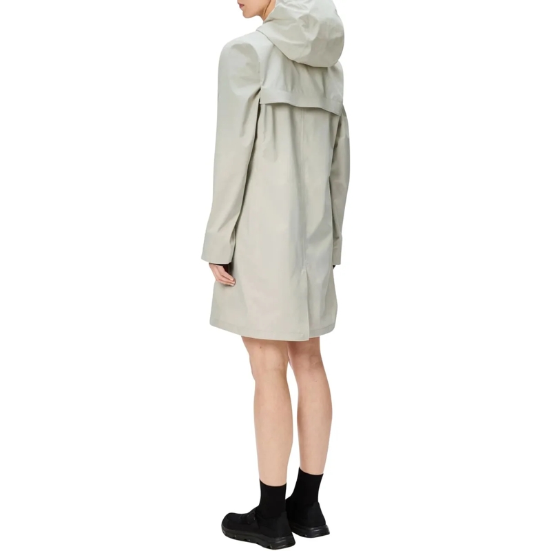 Rains Trenchcoat Rains Suva Hardshell Long W Jacket Regenjas Lichtg grau(Image 4)