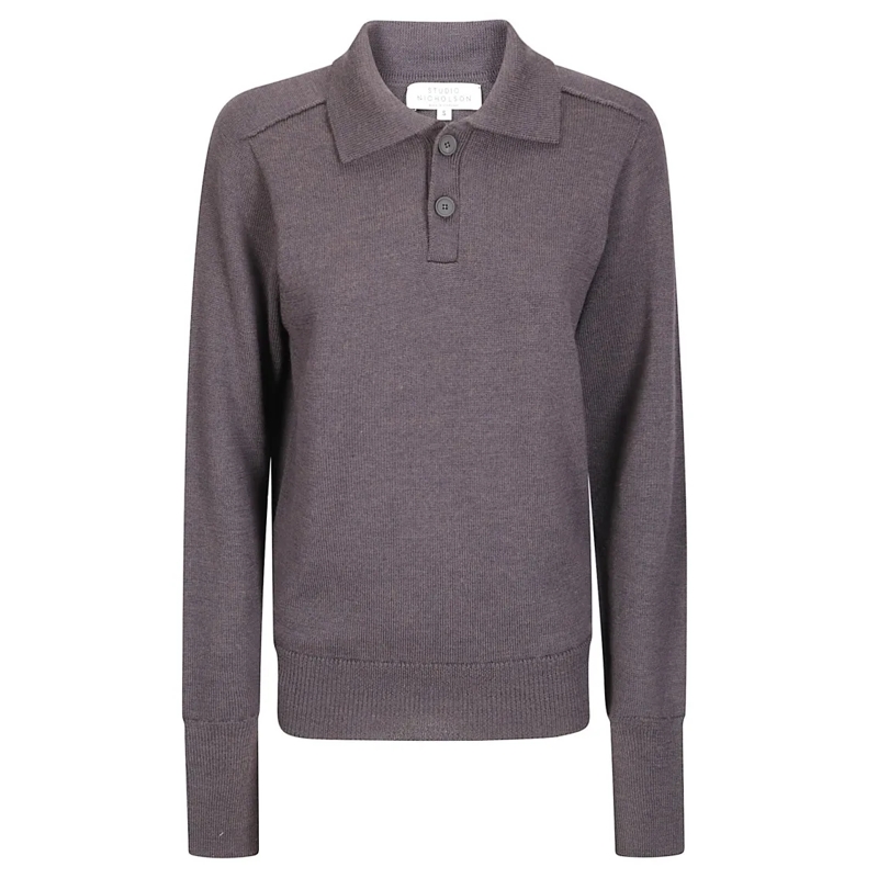 Studio Nicholson Trui Polo Jumper Sweater Brown