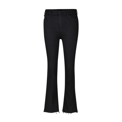 Mother High-Waist Jeans The Hustler Ankle Fray Schwarz Jeans