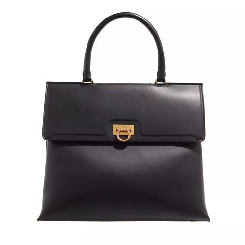 Salvatore Ferragamo Ladies Medium Top Handbag Black Satchel