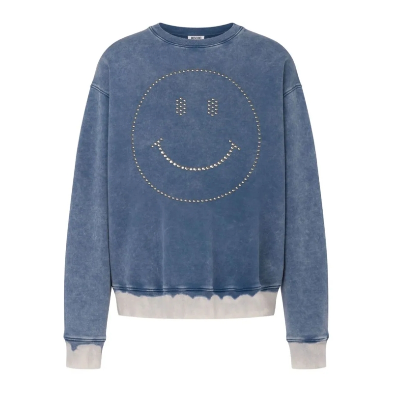 Moschino  Washed Blue Sweatshirt Blue