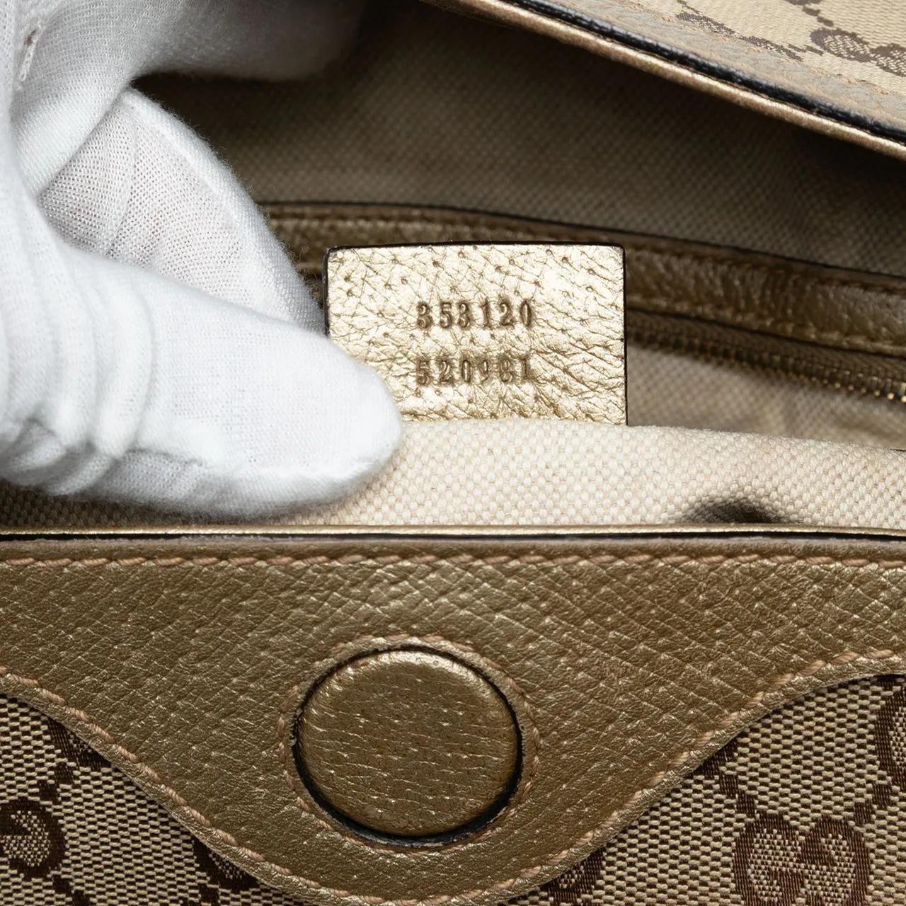 Thumbnail - Gucci Hobo Bags - Medium GG Canvas Bree Satchel - Gr. unisize - in Braun - für Damen