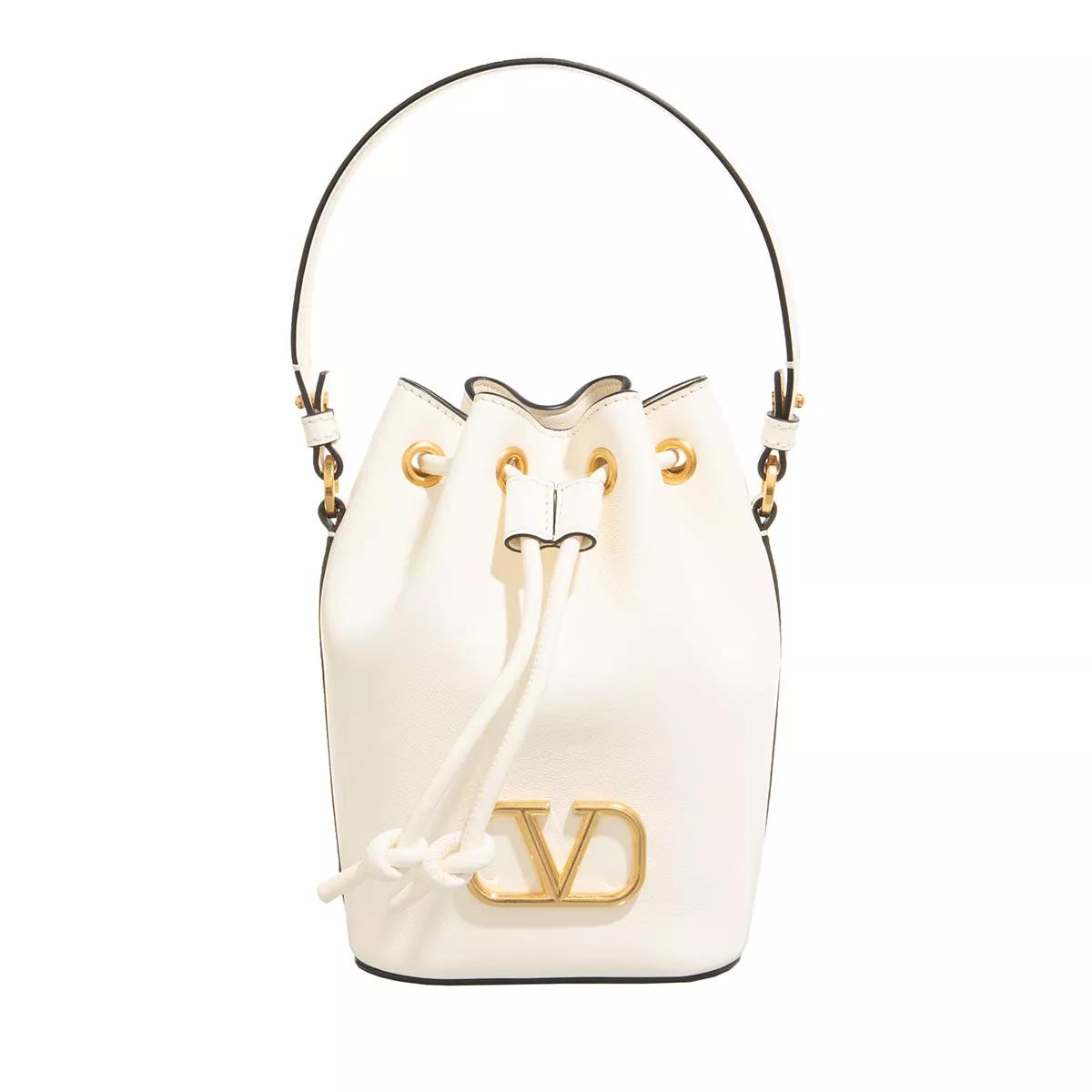 Valentino Garavani Beuteltasche - V-Logo Signature Mini Bucket - Gr. unisize - in Weiß - für Damen