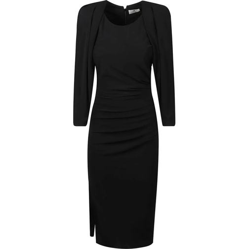 Elisabetta Franchi Midi Jurken Dress Black schwarz