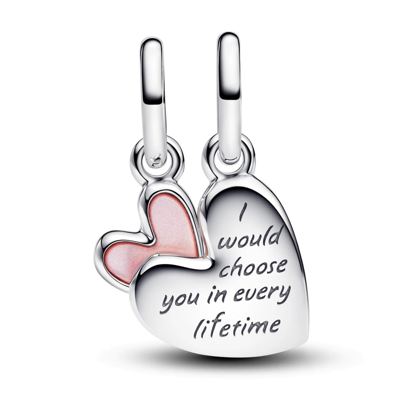 Pandora Anhänger Teilbarer Mutter & Tochter Charm-Anhänger Sterling Silber(Image 6)