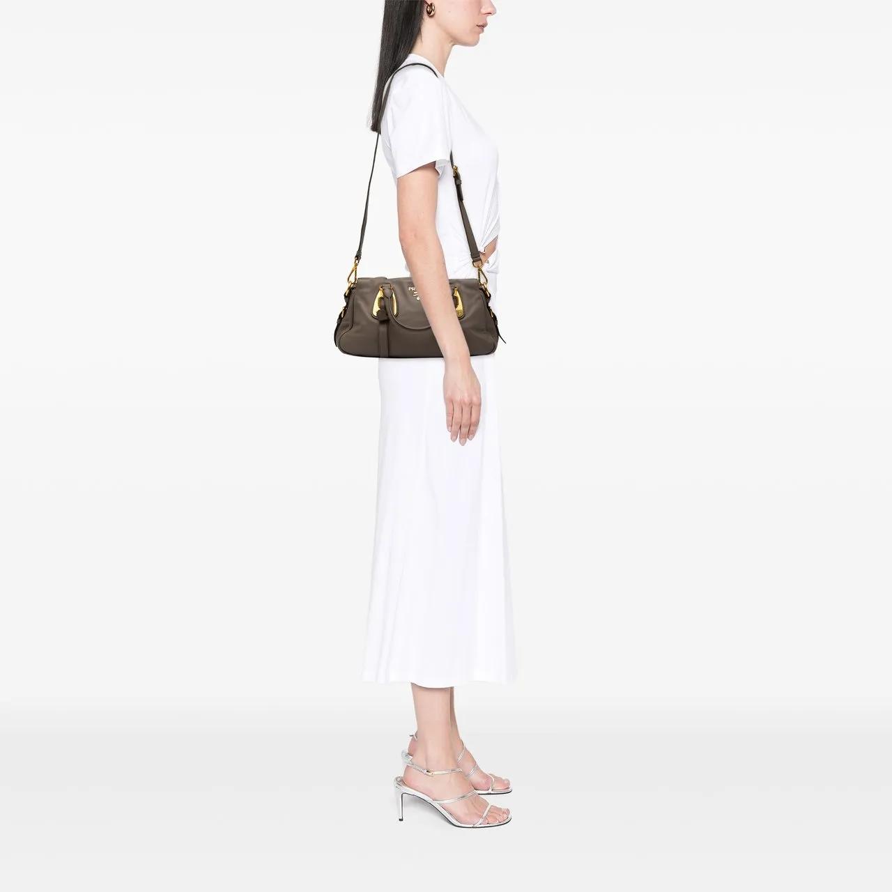 Thumbnail - Prada Hobo Bags - Soft Calfskin Shopping Satchel - Gr. unisize - in Grau - für Damen