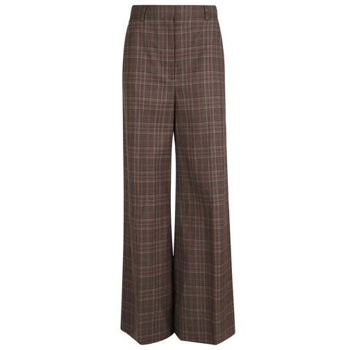 Stella McCartney  Check Flared Trousers Brown