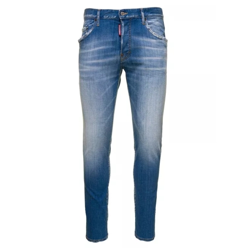 Dsquared2 Skater' Light Blue 5-Pockets Used Wash Jeans In St Blue Jeans