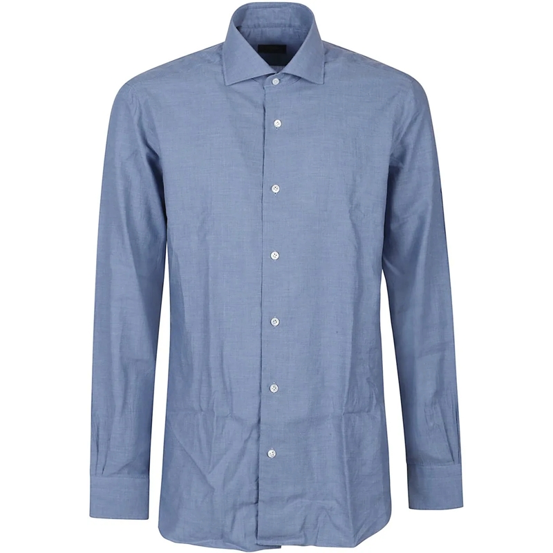 Barba Napoli Legeres Oberteil Long Sleeve Neck Shirt Blue blau