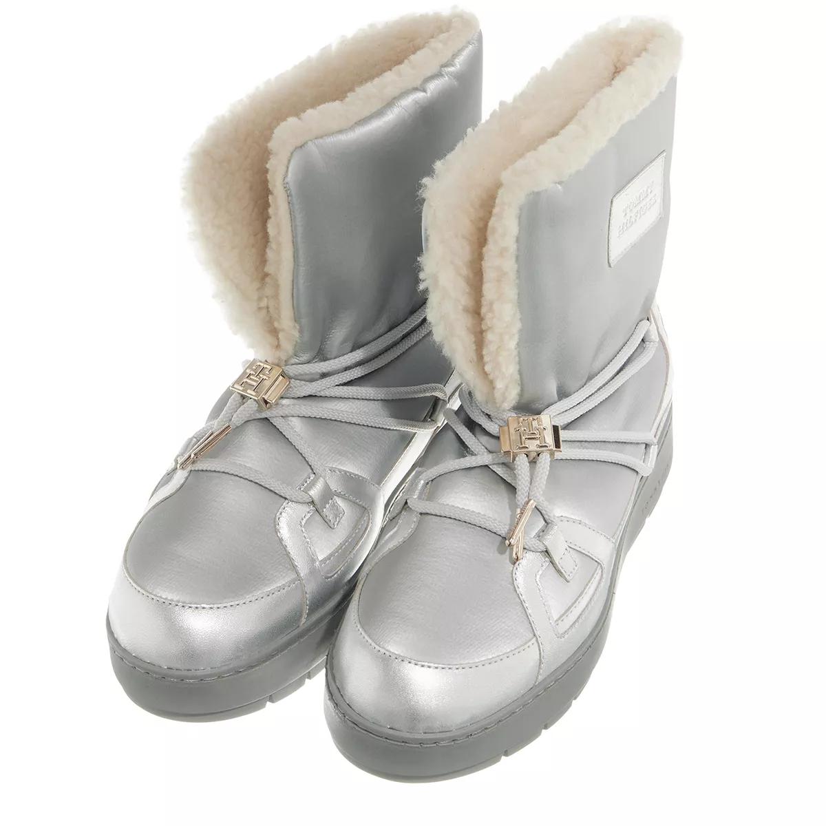 Tommy hilfiger hotsell silver boots