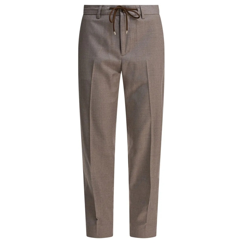 Briglia  Tailored Beige Trousers With Mid-Rise Waist Grey
