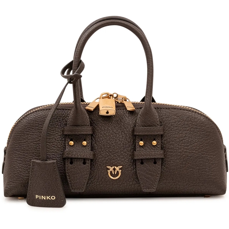 Pinko Tote Borsa Bowling Horizon con Manici braun