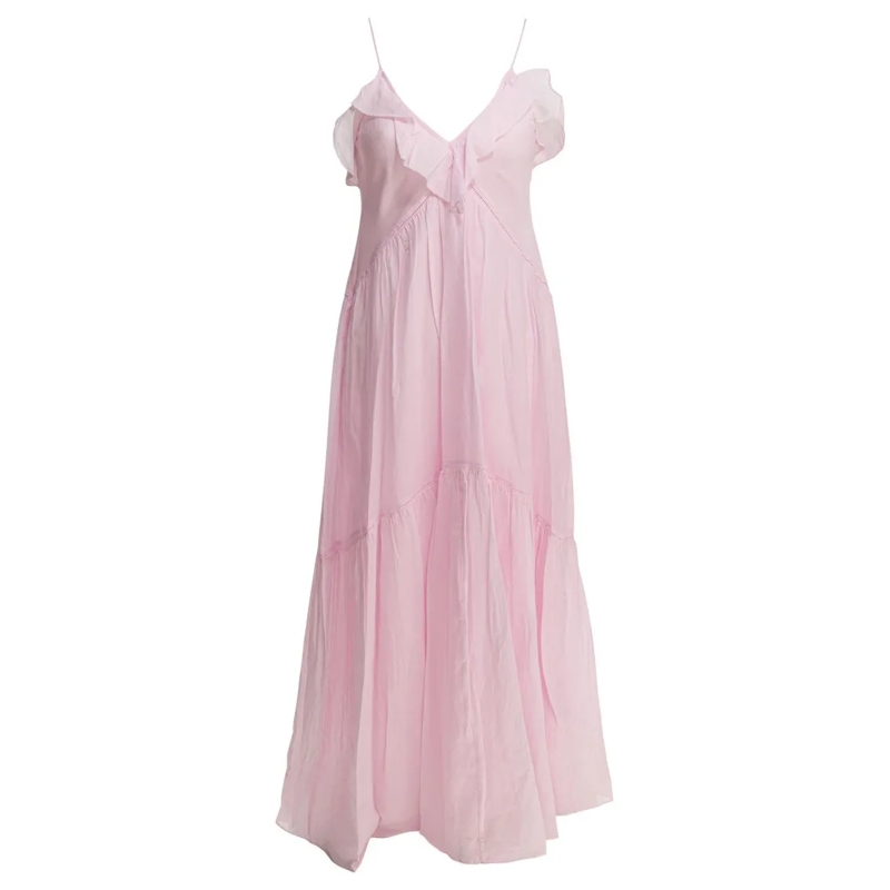 Etoile Isabel Marant  Dress With Ruffles Pink