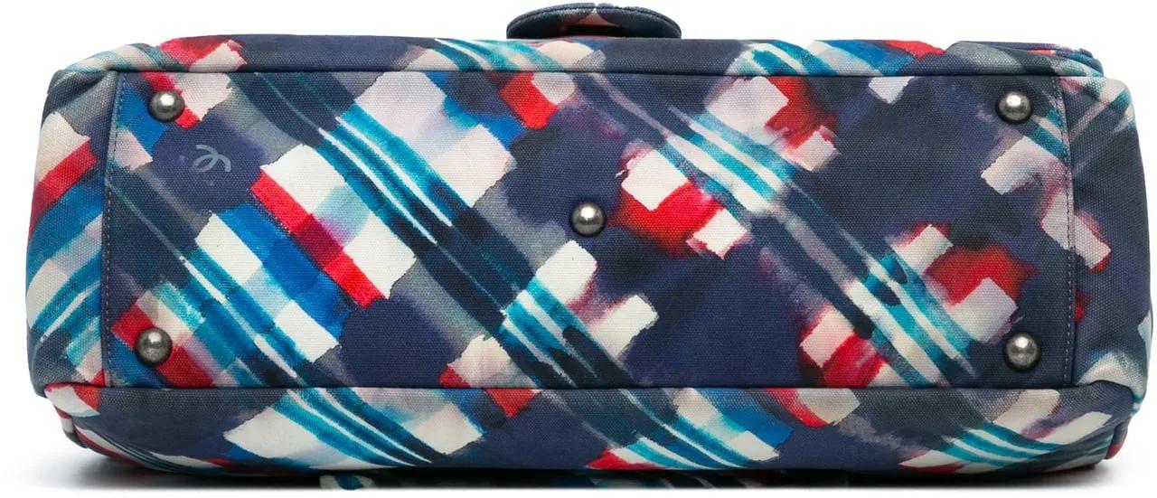 Chanel Hobo bags 2016-2017 XXL Printed Canvas Airline Single Flap in blauw