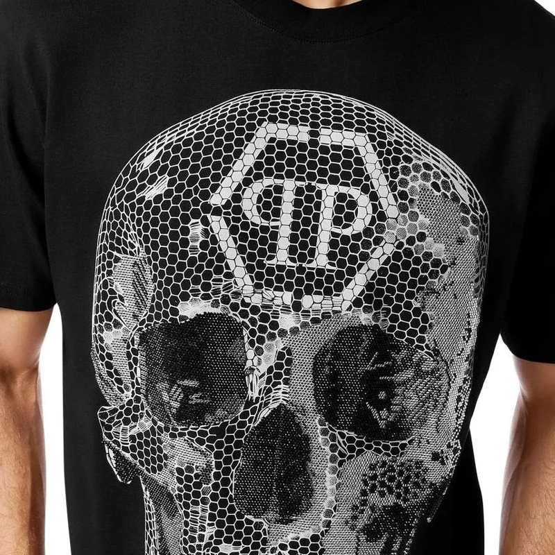 Philipp Plein T-Shirt T-Shirt Rundhalsausschnitt Ss Skull Mit Schmuckste schwarz(Image 2)
