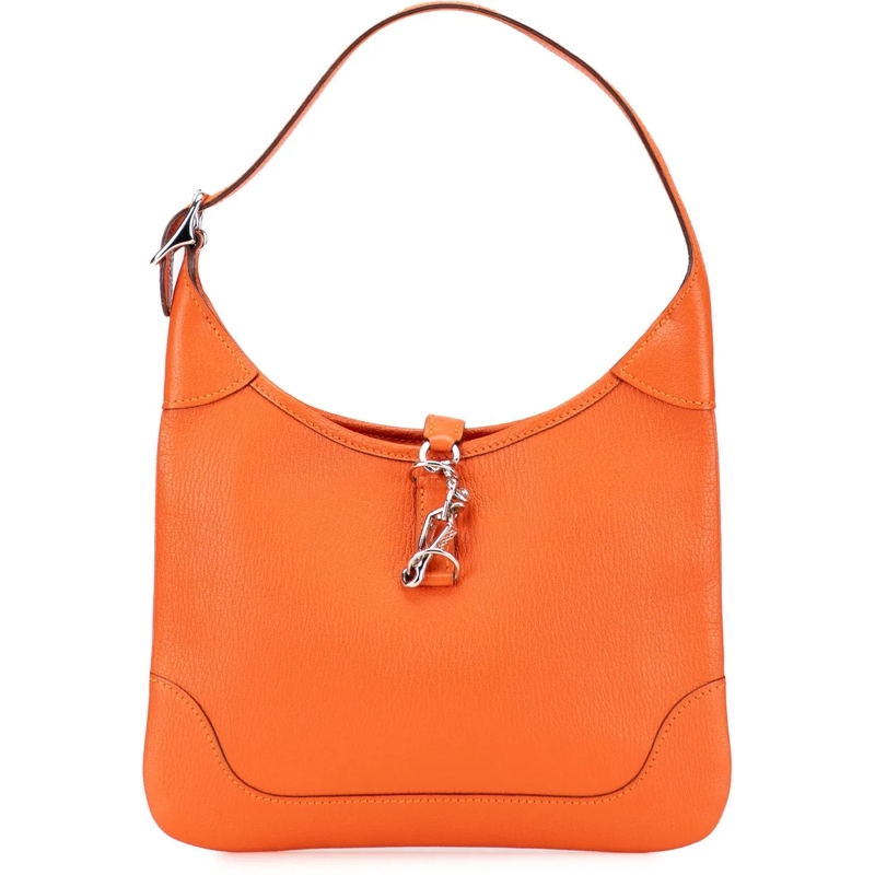 Hermès Schultertasche Clemence Trim Duo 24 orange