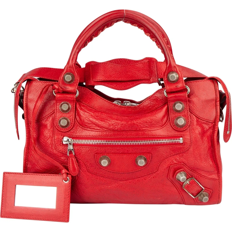 Balenciaga Tote Balenciaga Red Leather City Handbag rot