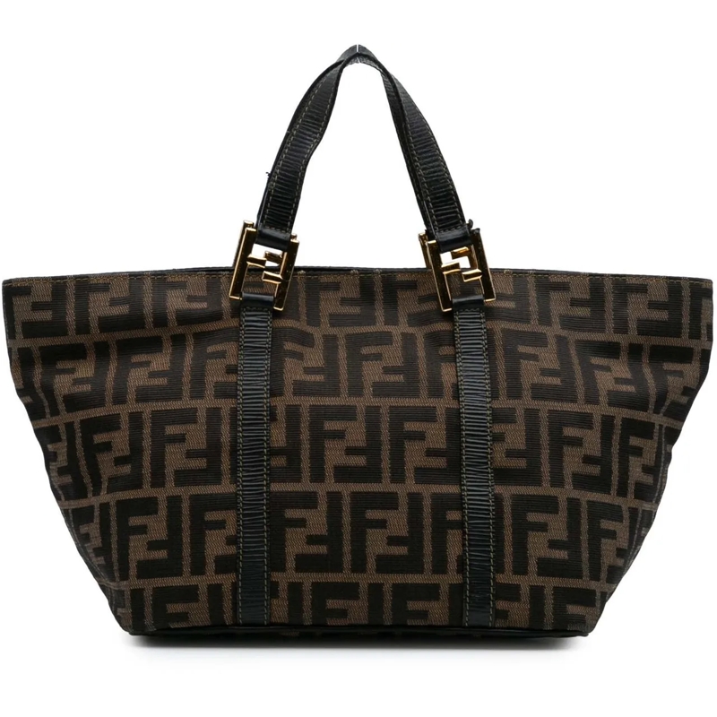 Fendi Shopper Zucca Canvas Tote braun