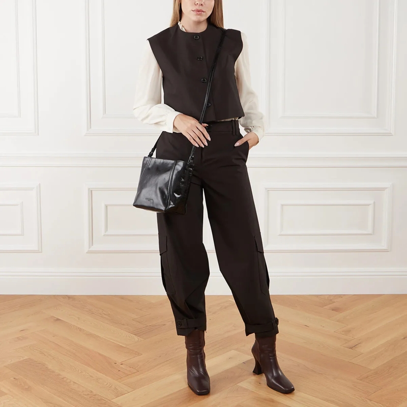 Liebeskind Berlin Tote Chudy Paper Touch Crinkle Black(Image 2)