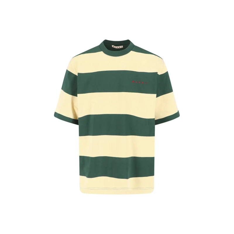 Marni T-Shirt Classic Cut Yellow T-Shirt Multicolor