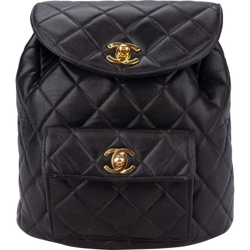Chanel Sac à bandoulière Chanel Quilted Lambskin Double CC Duma Backpack mehrfarbig