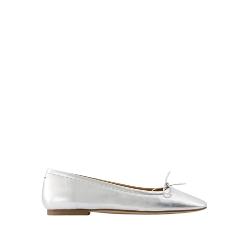 Aeydē Delfina Ballerinas - Leather - Silver White Ballerinaskor