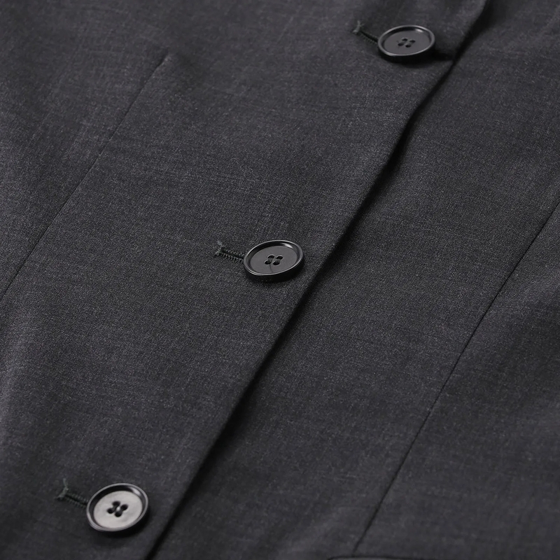 MSGM Blazer Taillierter Blazer aus Woll-Mix grau(Image 3)