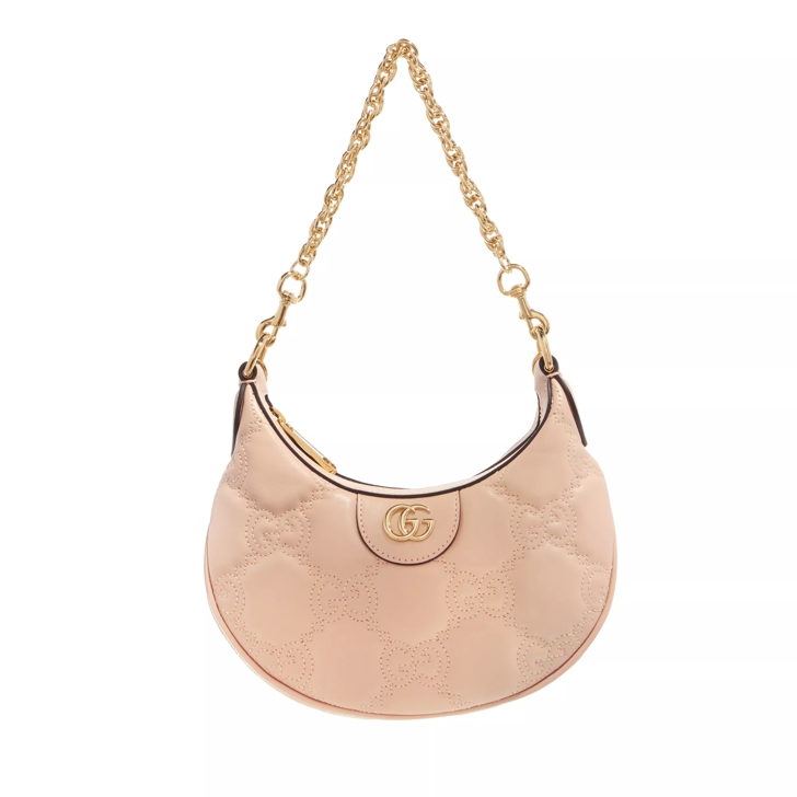 Gucci Mini GG Shoulder Bag Matelass Leather Natural Hobo Bag