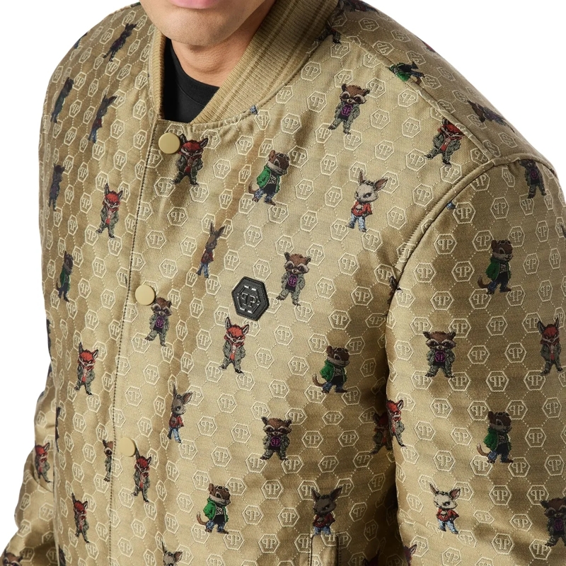 Philipp Plein Daunenjacke Bomber beige(Image 5)