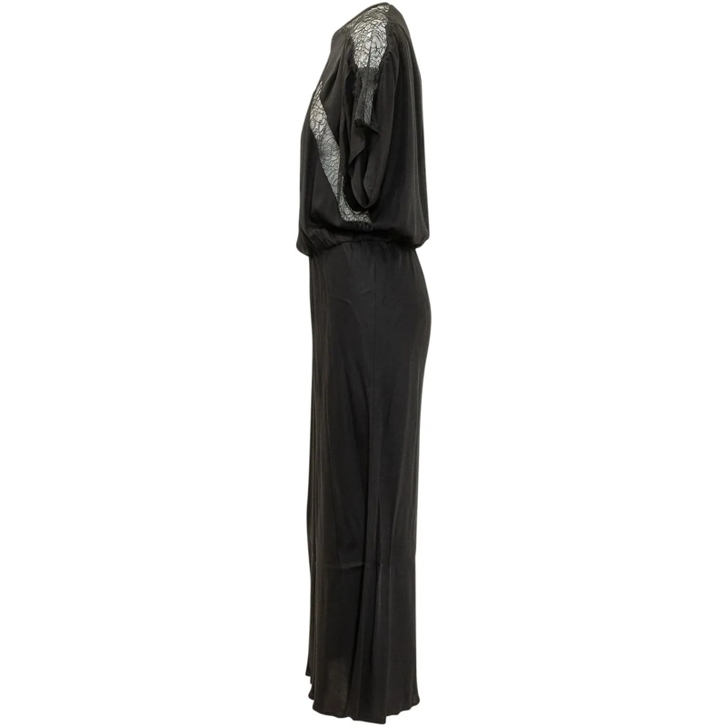Pinko Maxikleid Abito Midi con Inserti in Pizzo schwarz(Image 3)
