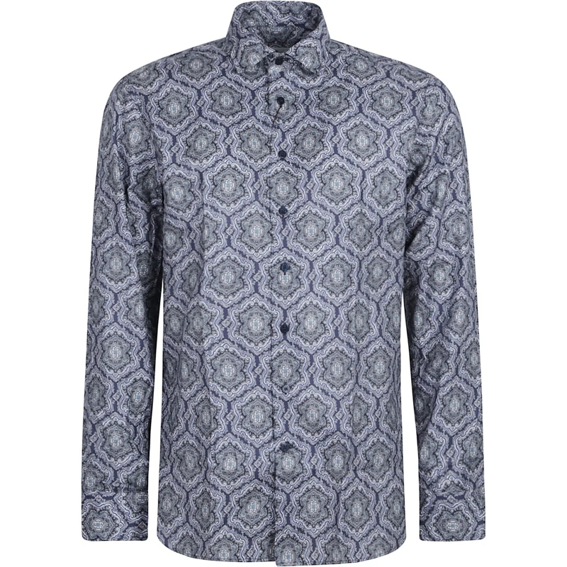 Etro Legeres Oberteil Long Sleeve Roma Shirt Blue blau