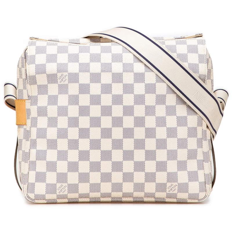 Louis Vuitton Schultertasche Damier Azur Naviglio weiß
