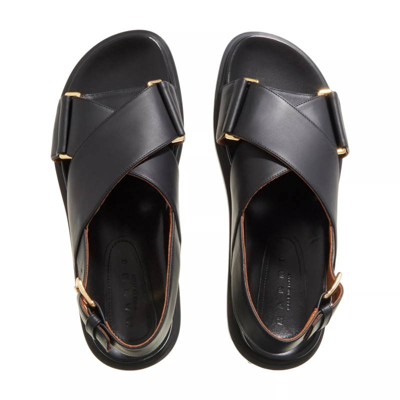 Marni Slides Fb Criscross Sandal Black(Image 20)