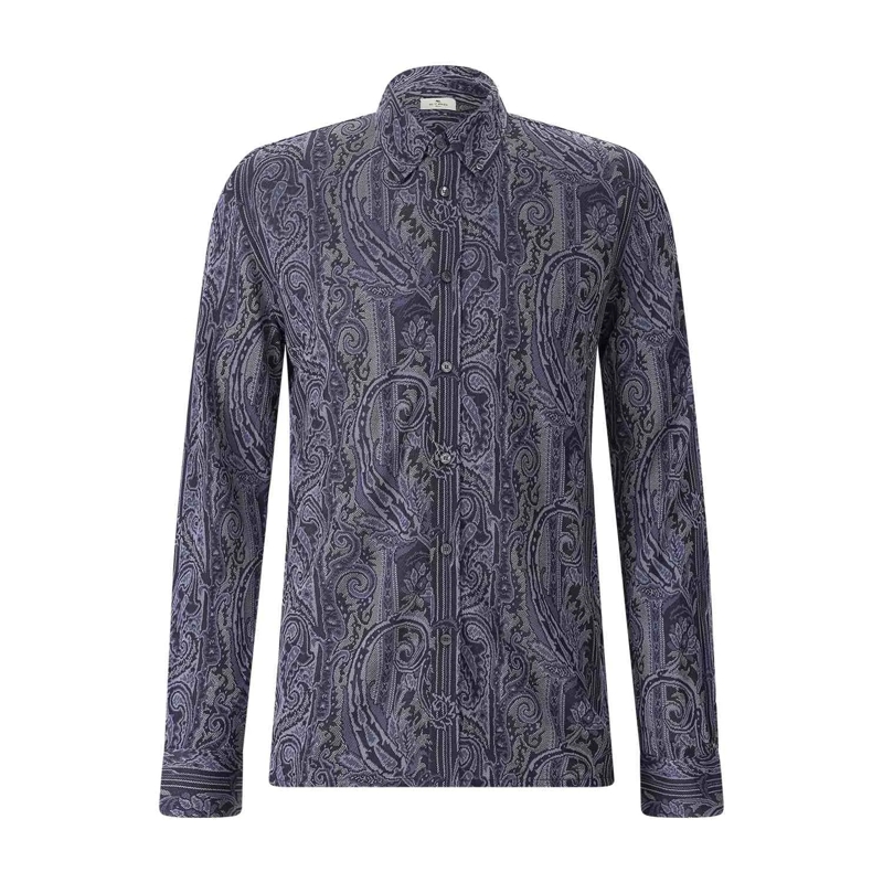 Etro Hemd Hemd mit Paisley-Muster blau